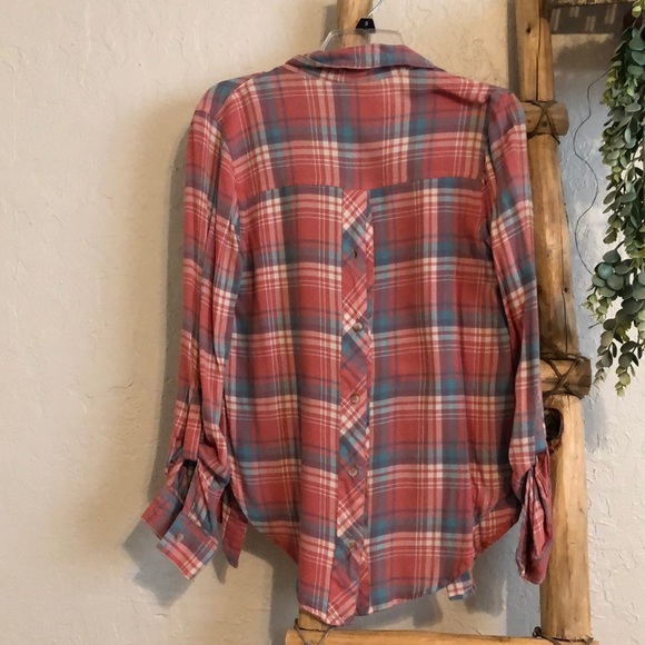 Pink button down flannel - Picture 2 of 3